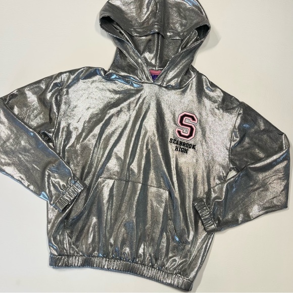 Zombies 2 Seabrook High Varsity Hoodie Metallic Silver Size Medium